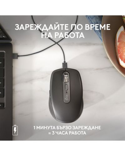 МИШКА LOGITECH MX Anywhere 3S - Wireless / Безжична - Graphite - PN 910-006929