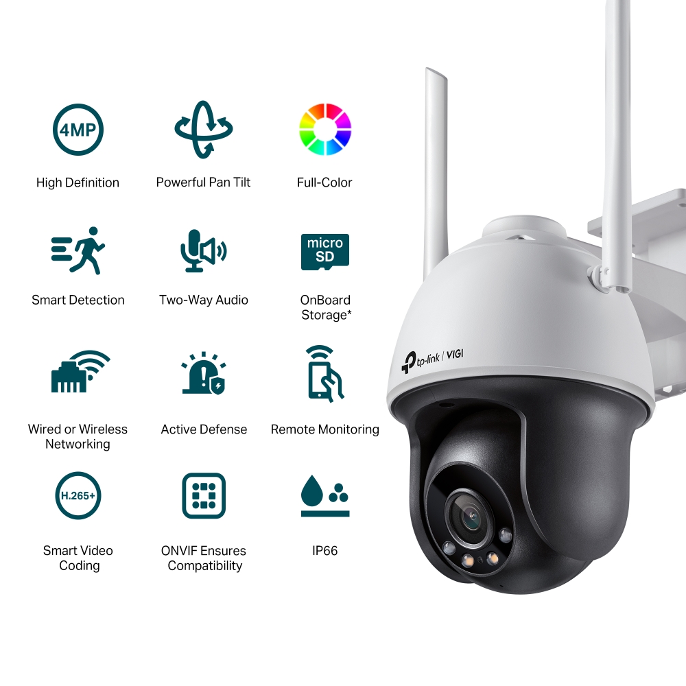 Камера за видеонаблюдение TP-LINK Surveillance camera C540-W 4mm / VIGI C540-W(4mm) - White - PN VIGI C540-W(4mm)