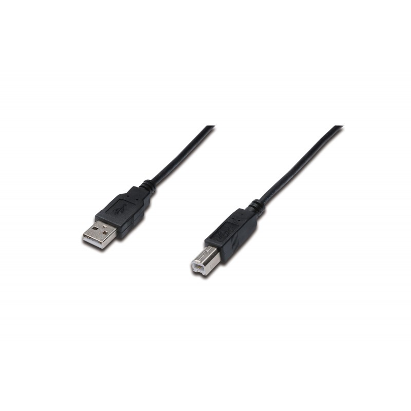 КАБЕЛ USB DIGITUS - USB 2.0  към USB-B - 5,0 m - Black - PN AK-300105-050-S