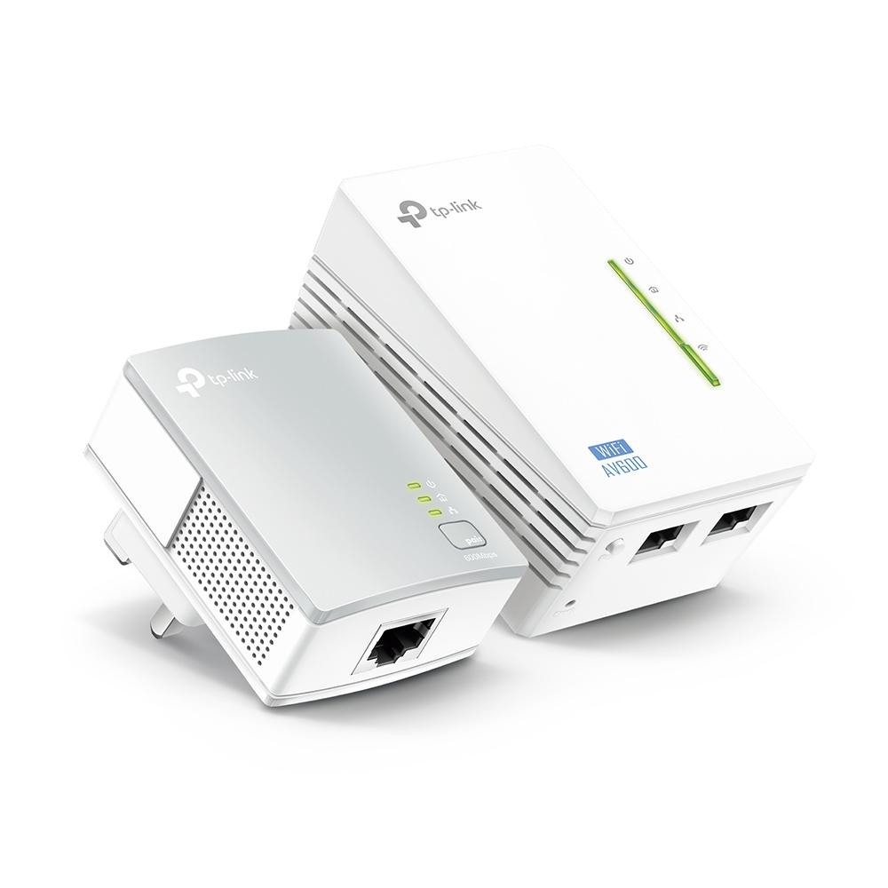 Powerline адаптер TP-LINK Powerline Station TL-WPA4220 Kit / TL-WPA4220 KIT - White - Multipack - PN TL-WPA4220 KIT