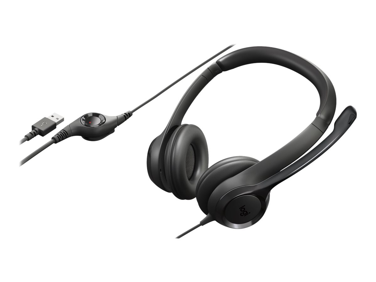 СЛУШАЛКИ LOGITECH H390 - Black - PN 981-000406