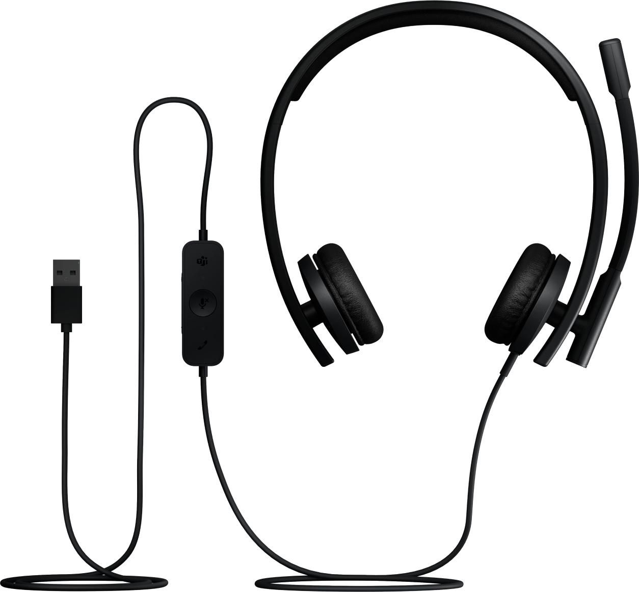 Слушалки Logitech Headset H570e Stereo MS USB-A / 981-001430 Black - PN 981-001430