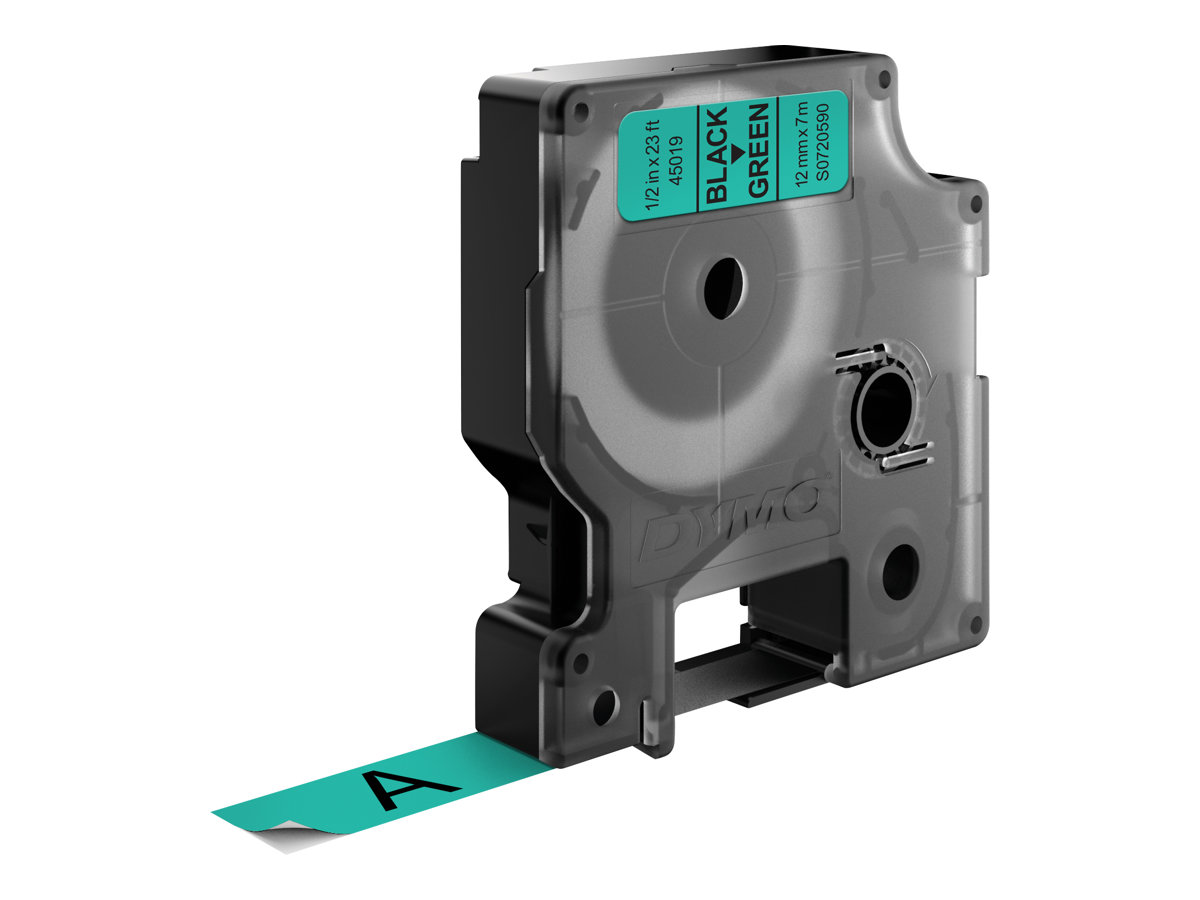 Лента за етикетни принтери Dymo Ribbon 45019 / S0720590 - Black on Green - PN S0720590 +