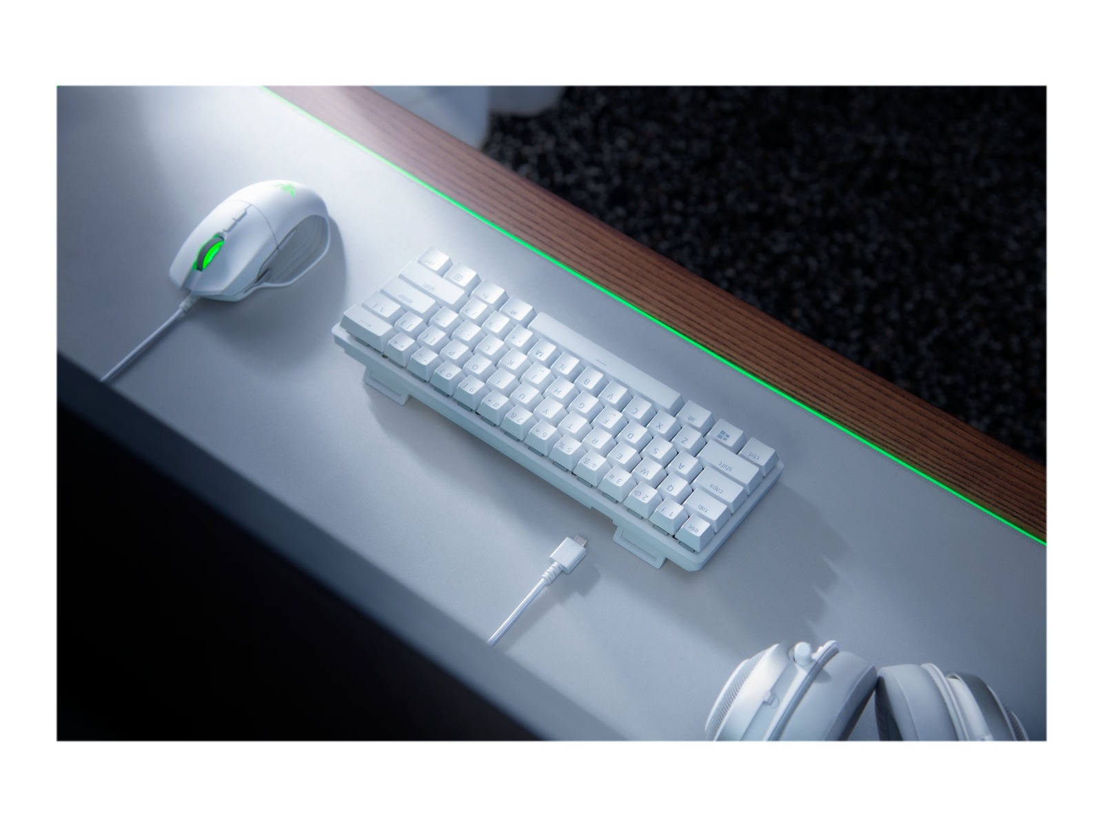 Гейминг клавиатура Razer Keyboard Huntsman Mini Mercury Ed. / RZ03-03390300-R3M1 - White - PN RZ03-03390300-R3M1