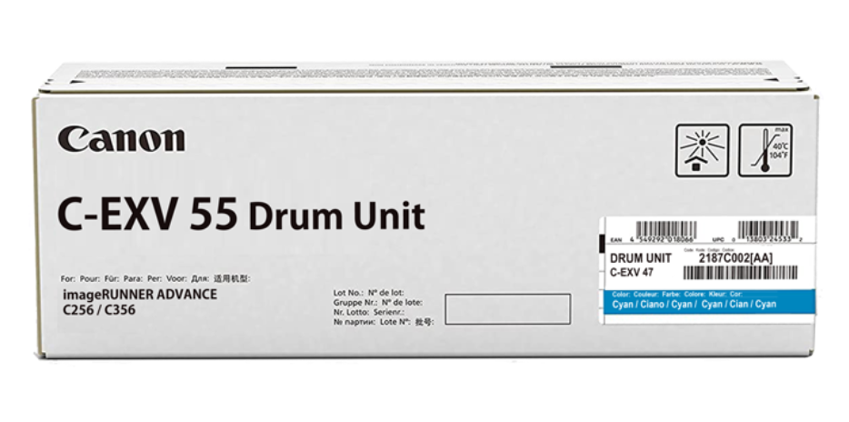 Барабанна касета за Canon imageRUNNER Advance DX C250/C350 Series -  DRUM UNIT -  C-EXV55 (CEXV55) / 2187C002 - Cyan - (2187C002 / 2187C002AA) - PN 2187C002