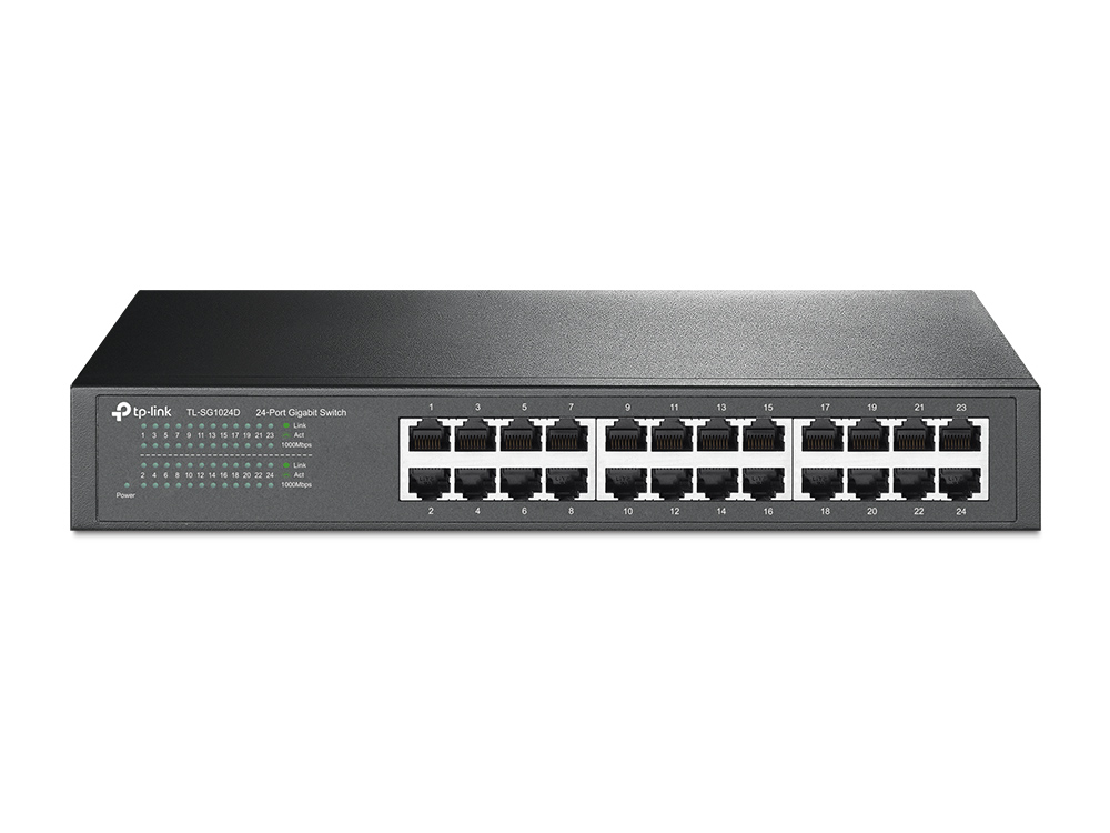Суич TP-LINK Switch TL-SG1024D / TL-SG1024D - Black - PN TL-SG1024D