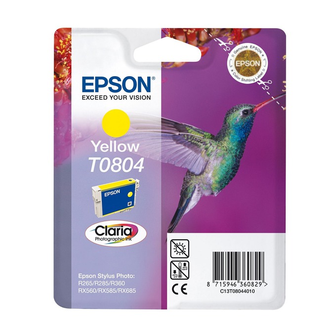 ГЛАВА ЗА EPSON STYLUS PHOTO R 265/285/360/RX 560 - Yellow - PN C13T08044010