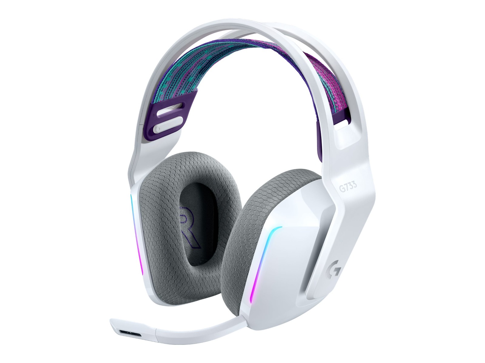 Гейминг слушалки Logitech Headset G733 Lightspeed / 981-000883 White - PN 981-000883