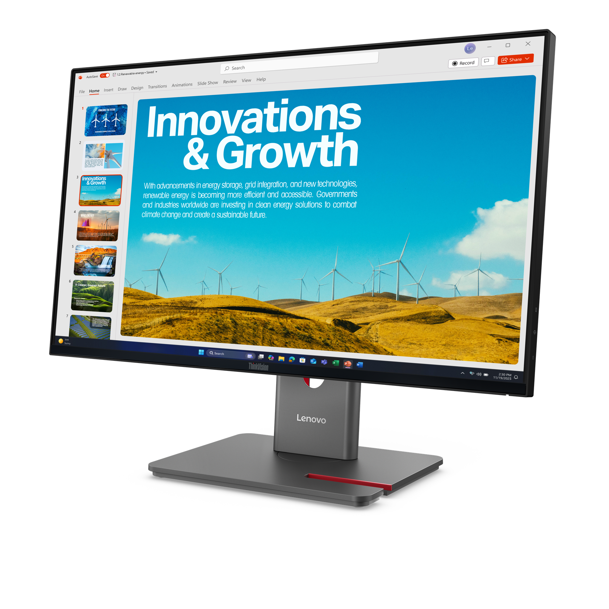 Монитор Lenovo Monitor ThinkVision P24QD-40 / 64B1GAT1EU - Black - (24") - PN 64B1GAT1EU