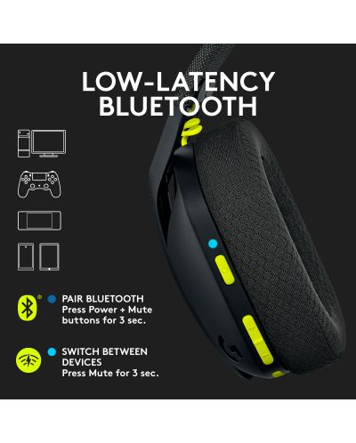 ГЕЙМЪРСКИ СЛУШАЛКИ LOGITECH G435 - Lightspeed - Wireless - Black - PN 981-001050