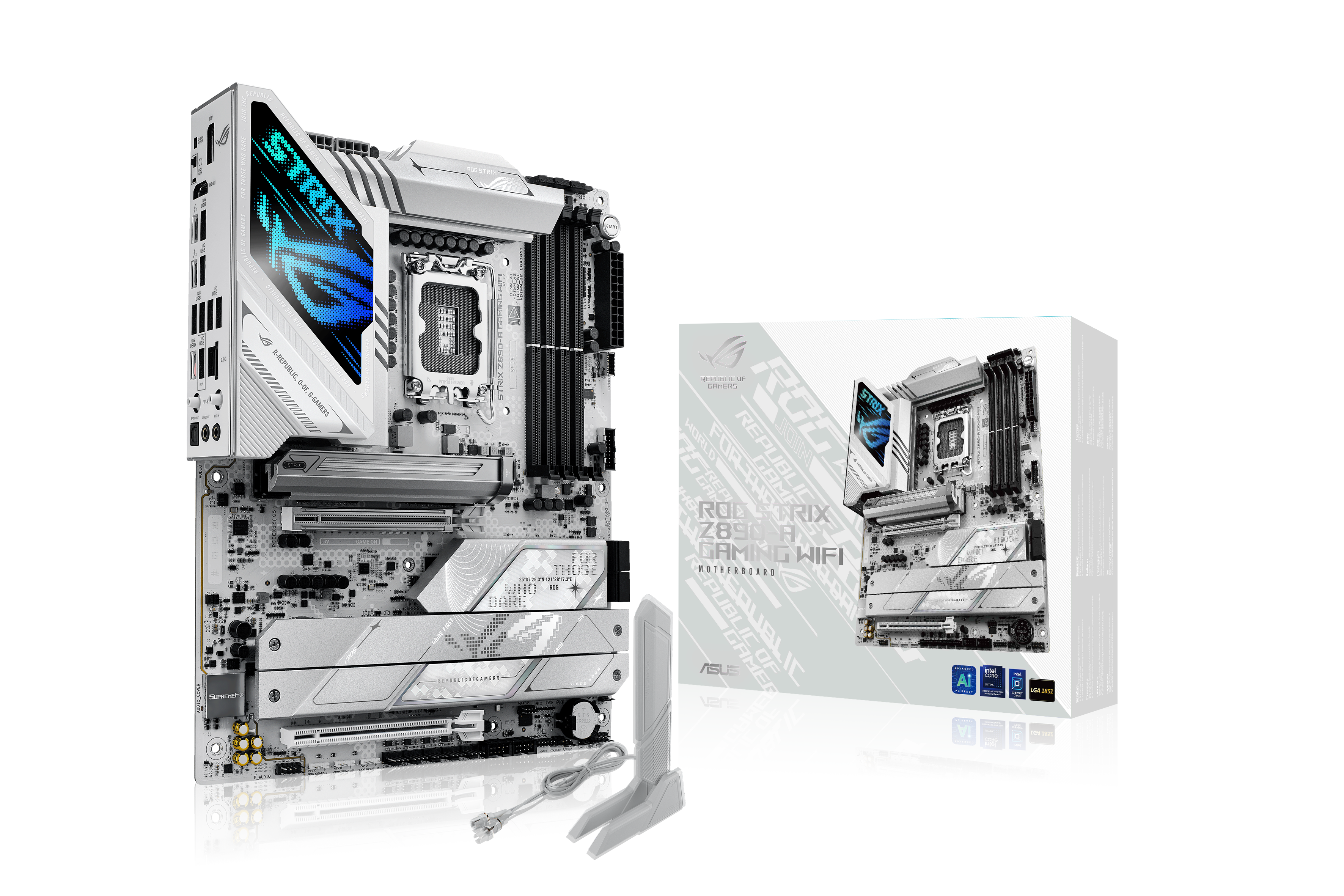 Дънна платка Asus Motherboard ROG Strix Z890-A Gaming WiFi / 90MB1I90-M0EAY0 - Silver - PN 90MB1I90-M0EAY0