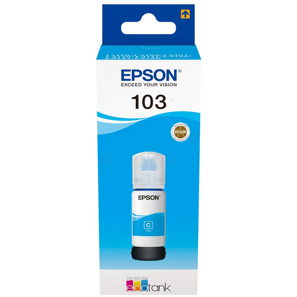 БУТИЛКА МАСТИЛО ЗА EPSON L1110/L3100/L3101/L3110/L3150/L5190 - /103/ - EcoTank - Cyan - Ink Bottle - PN C13T00S24A 
