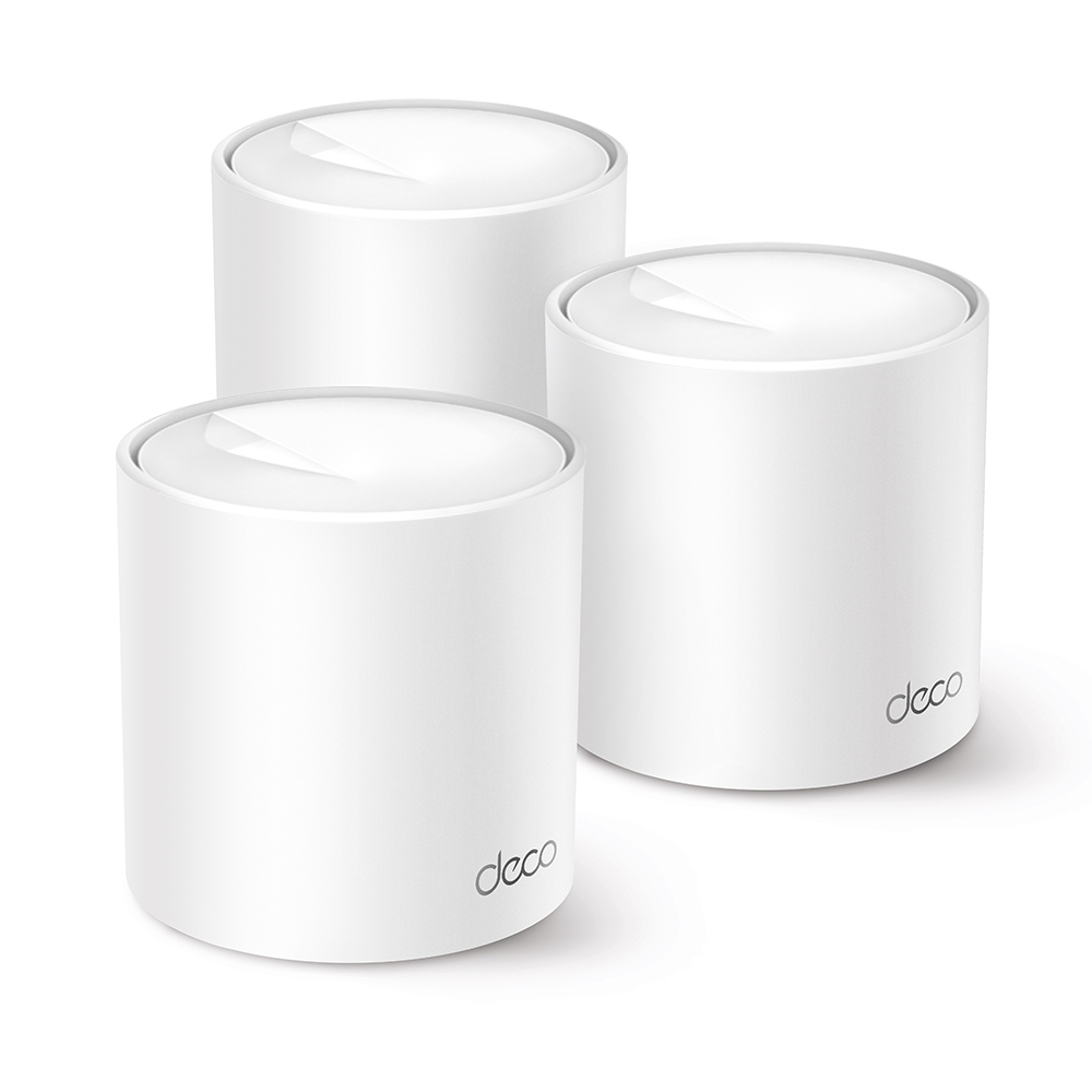 Безжична Wi-Fi система TP-LINK Mesh-WLAN-System X1500 / DECO X1500(3-PACK) - White - 3-Pack - PN DECO X1500(3-PACK)