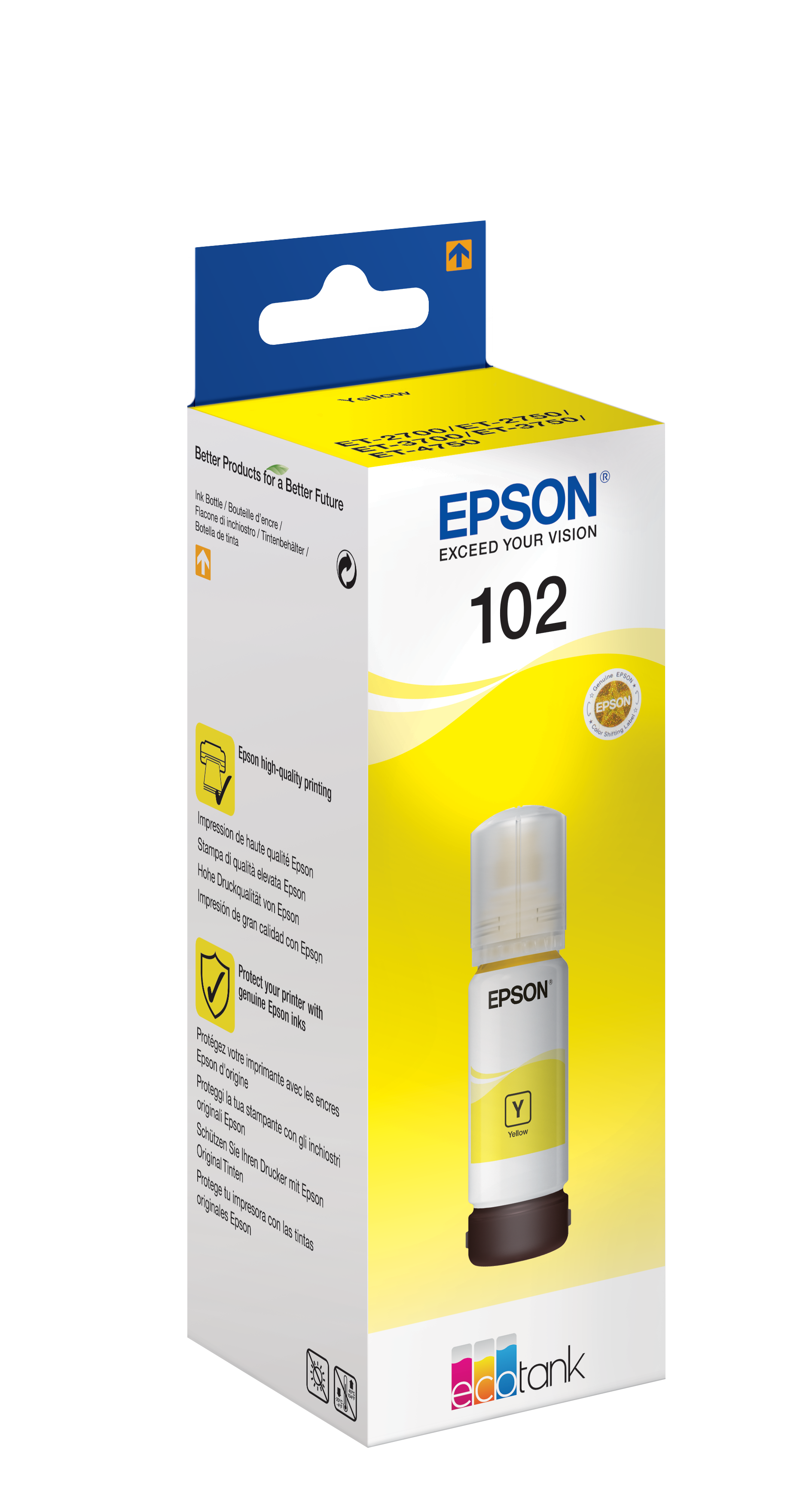 Бутилка мастило за Epson EcoTank ET-3700/ET-2950/ET-3800/ET-3900/ET-3950/ET-4900 Series - Ink - /102/ / C13T03R440 - Yellow - PN C13T03R440
