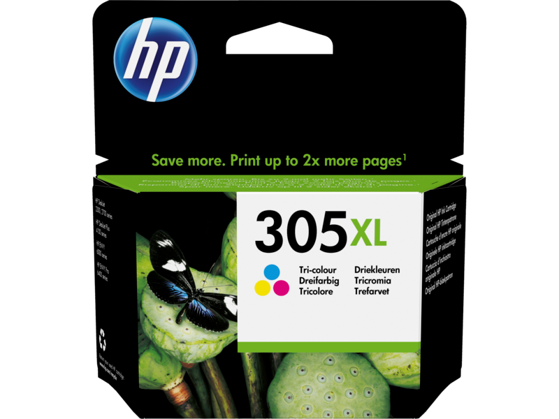 ГЛАВА ЗА HEWLETT PACKARD DeskJet 2710/2720/DeskJet Plus 4110/4120/4130/ENVY 6000 All-in-One series - HIGH CAPACITY - Color - /305XL/  - PN 3YM63AE