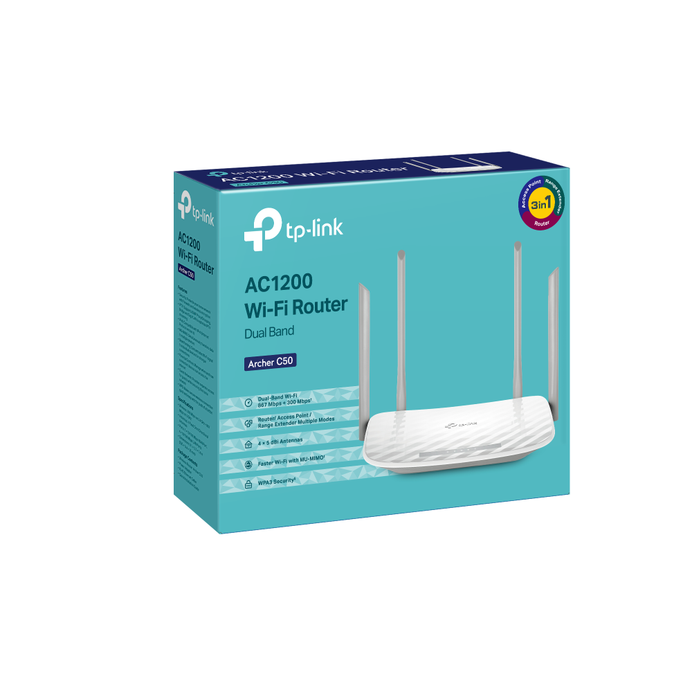 РУТЕР TP-LINK ARCHER C50 - White - PN ARCHER C50