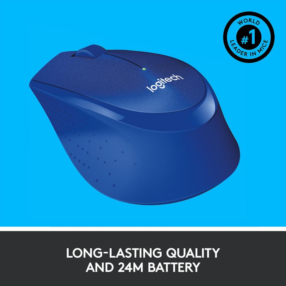 МИШКА LOGITECH M330 SILENT PLUS - RF Wireless, Alkaline - Wireless / Безжична - Blue - PN 910-004910