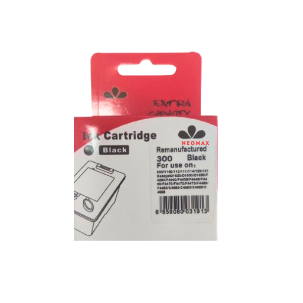 ГЛАВА ЗА HEWLETT PACKARD Deskjet D2560/D2660/D5560/F2480/F4280/F4580/Photosmart C4680 - HIGH CAPACITY - CC641EE - Black - /300XL/ - PN HI-CC641E - NEOMAX 