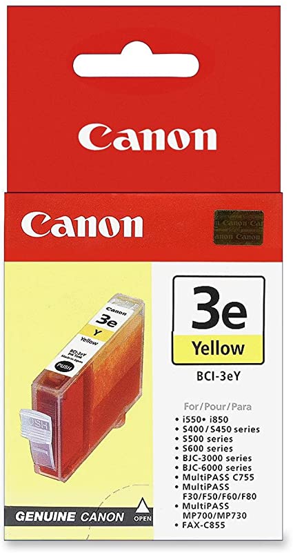 ГЛАВА ЗА CANON i550/850/6100/6500/S400/S500/S600/S45000 - BJC-3000/BJC-6000 - Yellow - BCI-3eY (BCI3eY) - PN 4482A002