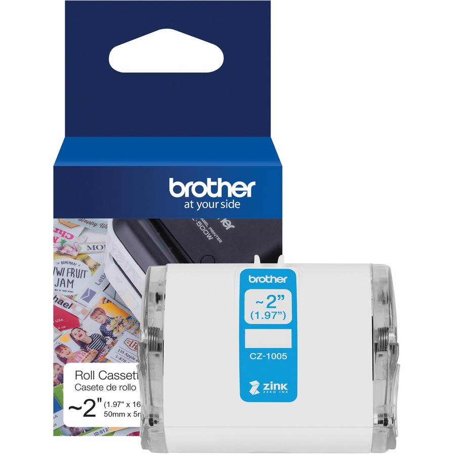 ЛЕНТА ЗА ЦВЕТНИ ЕТИКЕТНИ ПРИНТЕРИ BROTHER VC 500 - CONTINIOUS PAPER TAPE - FULL COLOR - NO INK - 50 mm x 5 m - PN CZ-1005 (CZ1005)