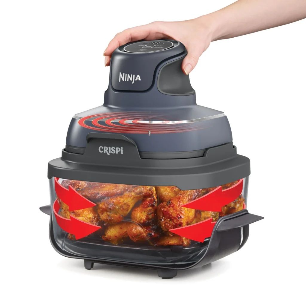 Фритюрник с горещ въздух SharkNinja Hot air fryer Crispi Blue, grey, transparent - PN FN101EUGY