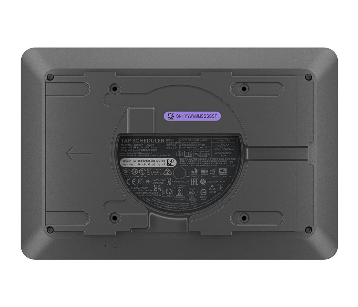 Конферентен контролен панел Logitech Conference Room Control Panel Tap Scheduler / 952-000091 Black - PN 952-000091