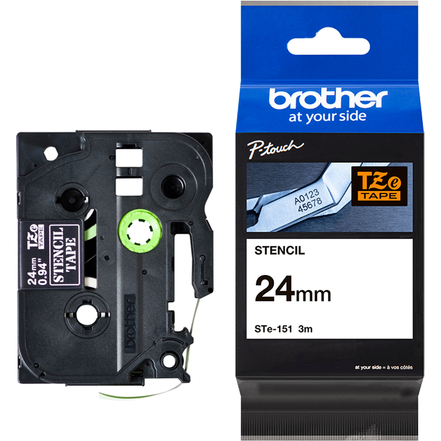 ЛЕНТА ЗА ЕТИКЕТНИ ПРИНТЕРИ BROTHER ТИП STENCIL TYPE - 24 mm x 3,00 m - STAMP STENCIL CASSETTE BLACK - PN STE-151 (STE151)