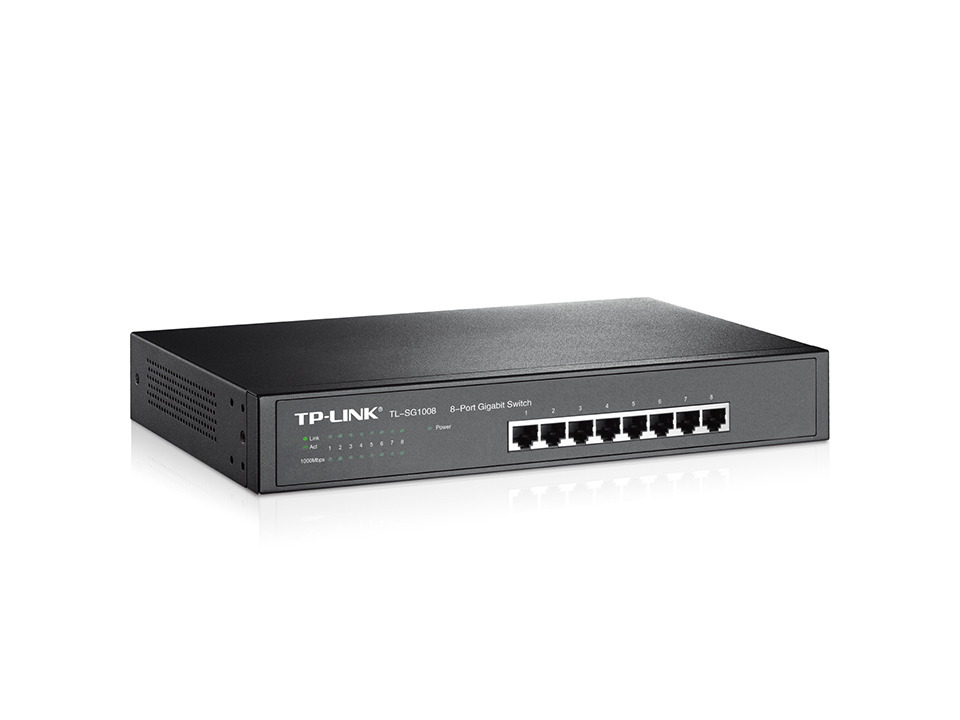 Суич TP-LINK Switch TL-SG1008 V9 / TL-SG1008 V9 - Black - PN TL-SG1008 V9