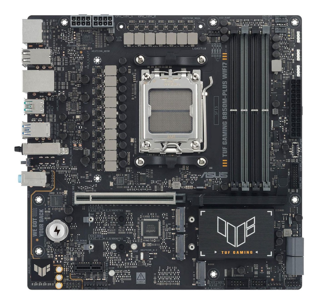 Дънна платка ASUS Mainboard TUF GAMING B850M-PLUS WIFI7 - PN 90MB1MU0-M0EAY0