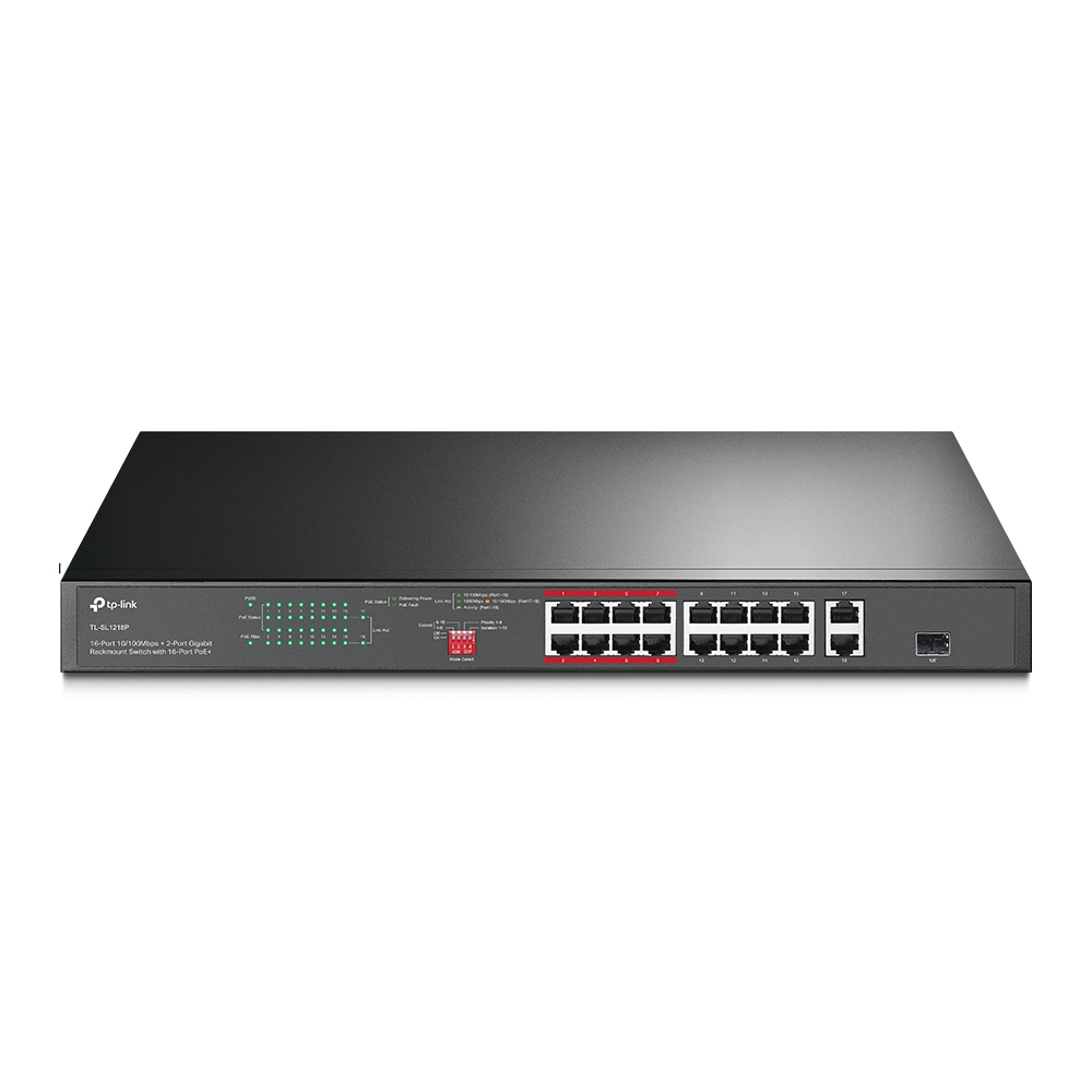 Суич TP-LINK Switch SL1218P / TL-SL1218P - Black - PN TL-SL1218P