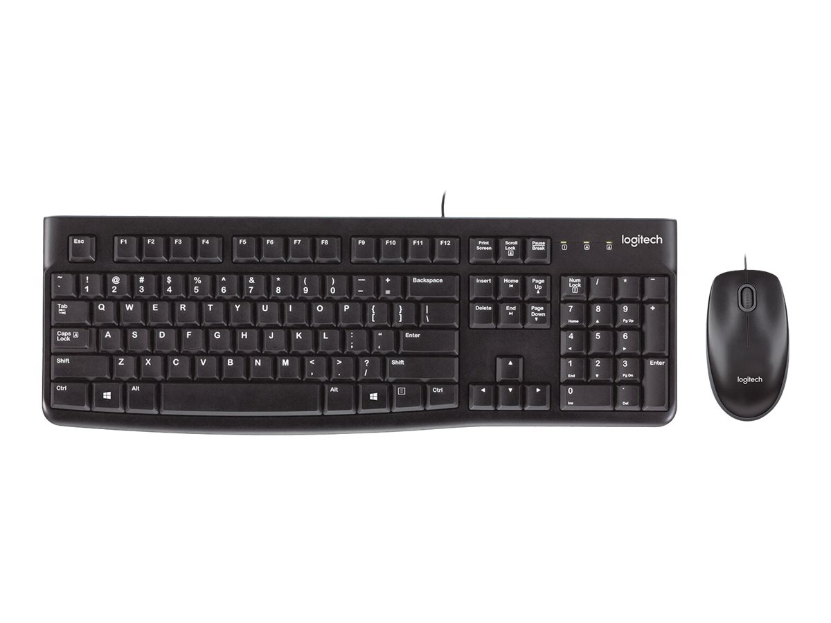 КОМПЛЕКТ МИШКА + КЛАВИАТУРА LOGITECH MK120 US - С БДС КИРИЛИЗАЦИЯ (WITH BDS Cyrillic) - Black - PN 920-002562