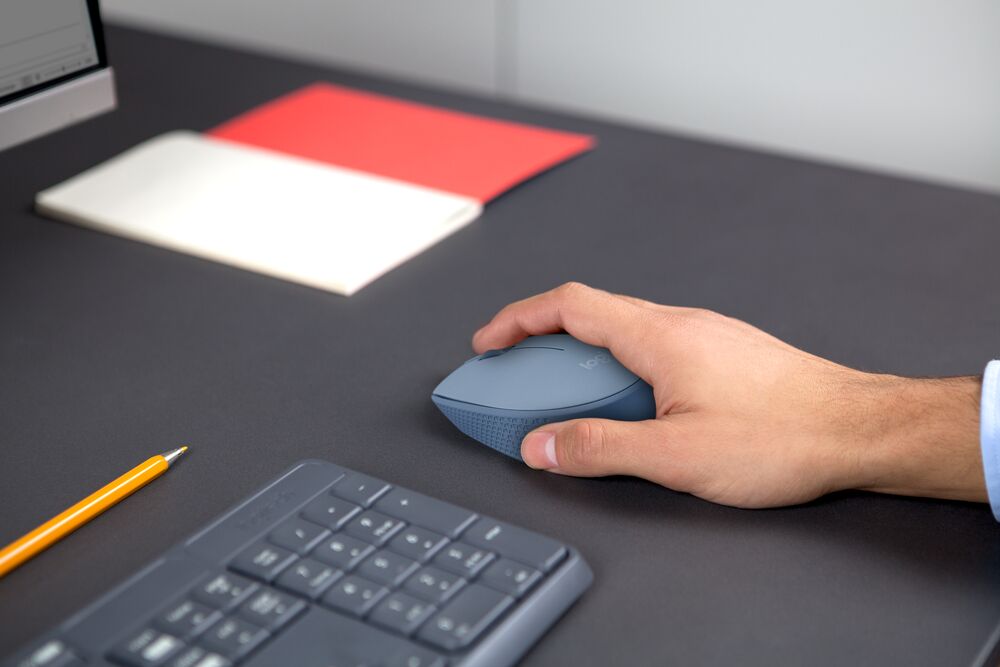 МИШКА LOGITECH M171 - Оптична / Optical - 1000 dpi - Wireless / Безжична - Blue Grey - PN 910-006866