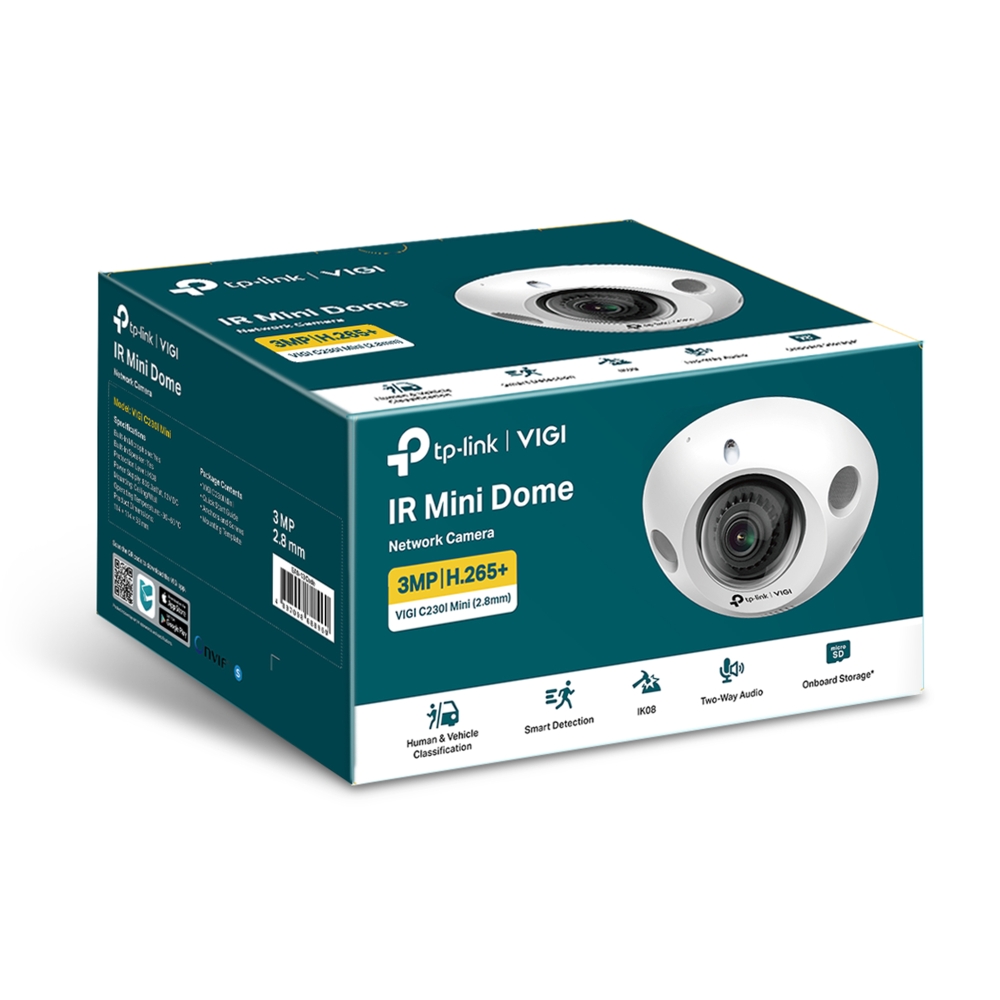 Камера за видеонаблюдение TP-LINK Surveillance camera C230I Mini 2.8mm / VIGI C230I MINI(2.8MM) - White - PN VIGI C230I MINI(2.8MM)