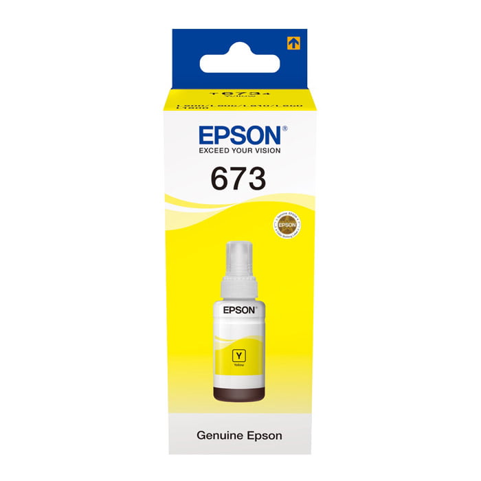 БУТИЛКА МАСТИЛО ЗА EPSON EcoTank L800/L810/L850/L1800/L805 - Ink Bottle - Yellow  - /673/ - T6734 - PN C13T67344A 