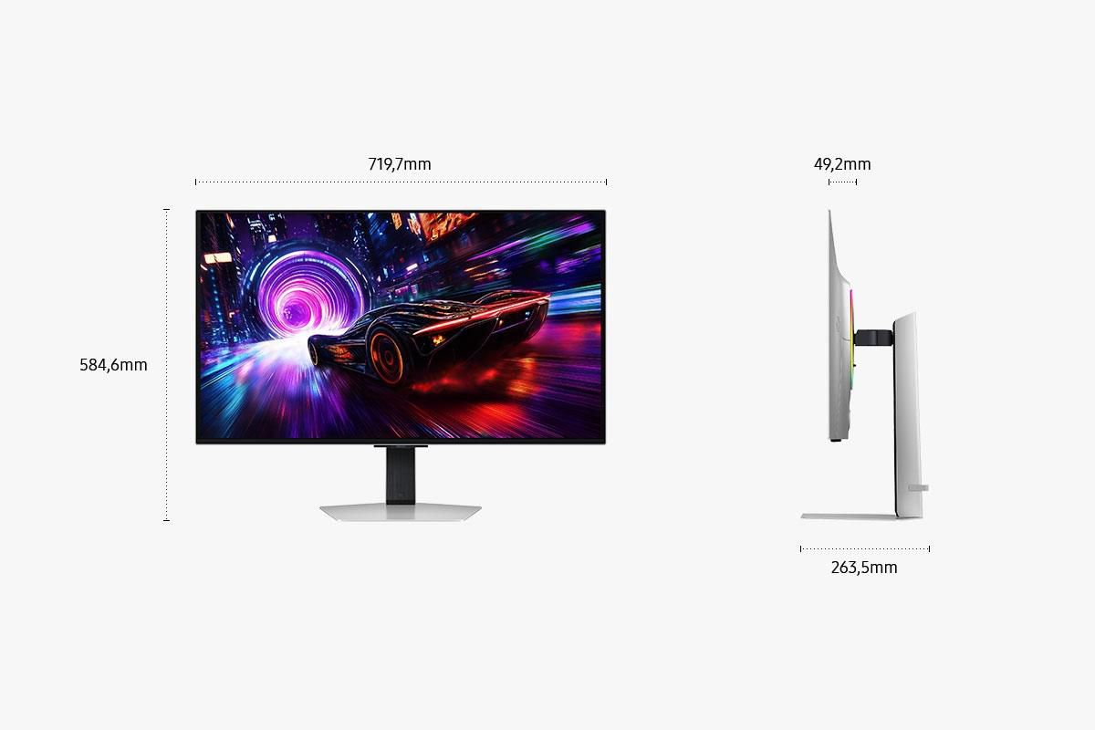 Гейминг монитор 32" Samsung Monitor Odyssey OLED G8 S32FG810SU Silver - PN LS32FG810SUXEN