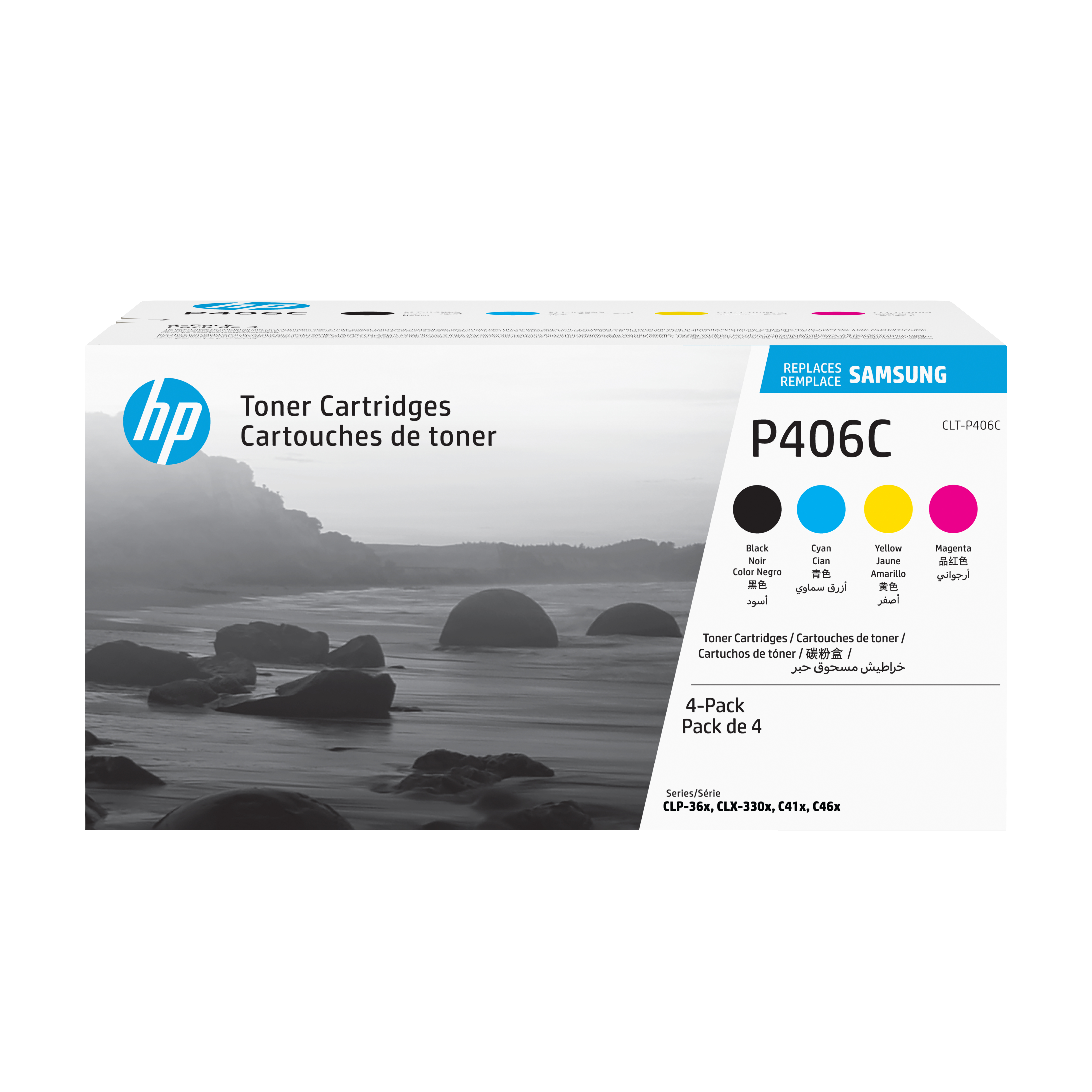 Samsung Toner CLT-P406C / SU375A BK,C,M,Y Multipack - PN SU375A