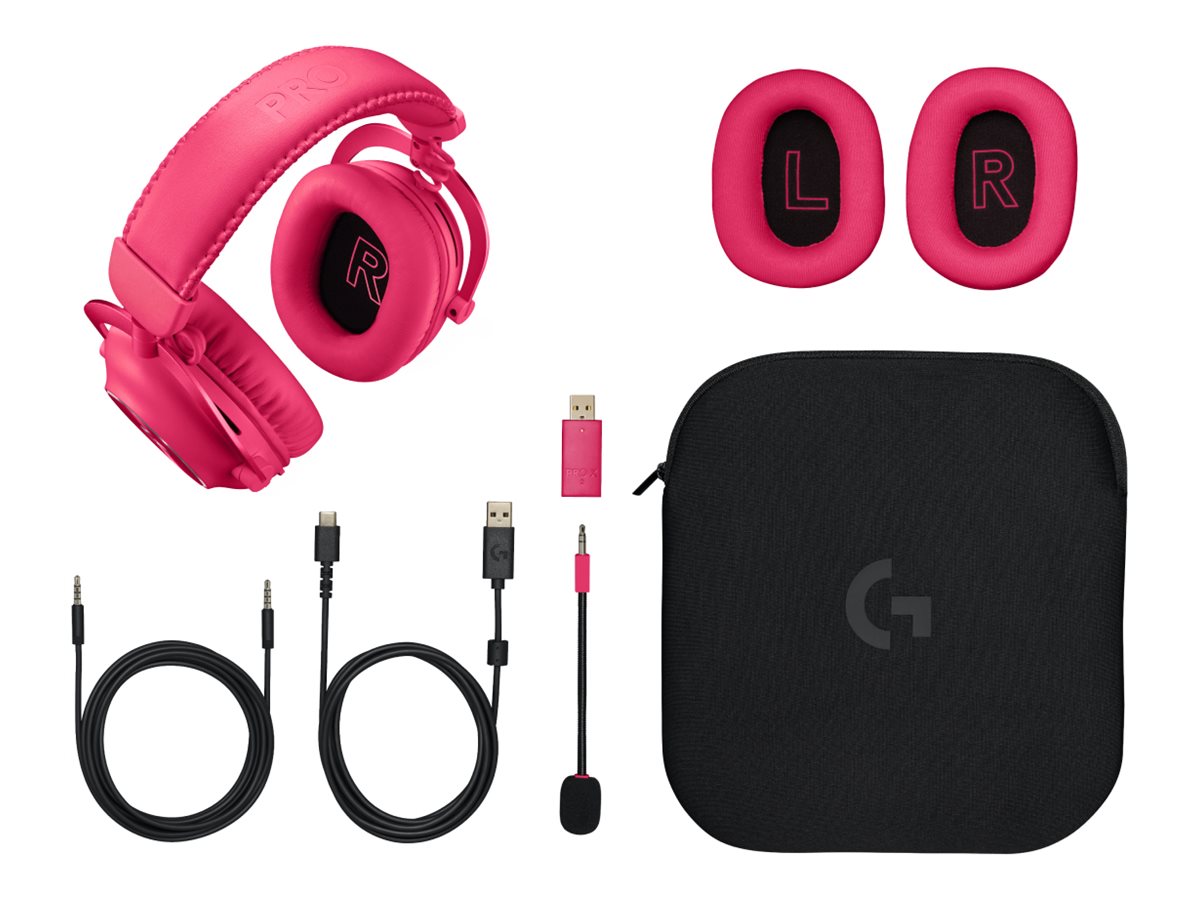 Гейминг слушалки Logitech Headset Pro X 2 Lightspeed / 981-001275 Magenta - PN 981-001275