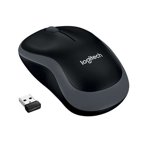 МИШКА LOGITECH M185 - RF Wireless, Alkaline - Оптична / Optical - Wireless / Безжична - Grey - PN 910-002235