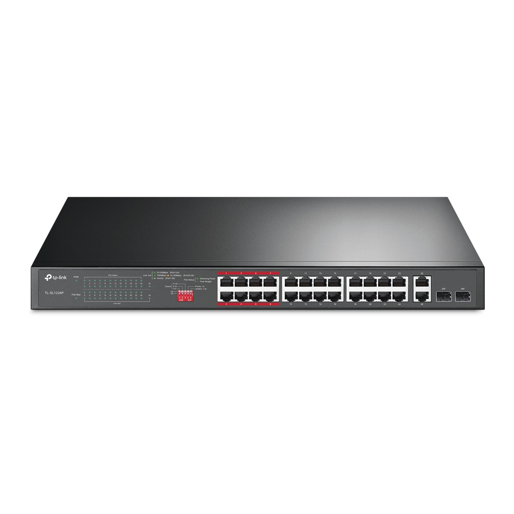 Суич TP-LINK Switch TL-SL1226P / TL-SL1226P - Black - PN TL-SL1226P