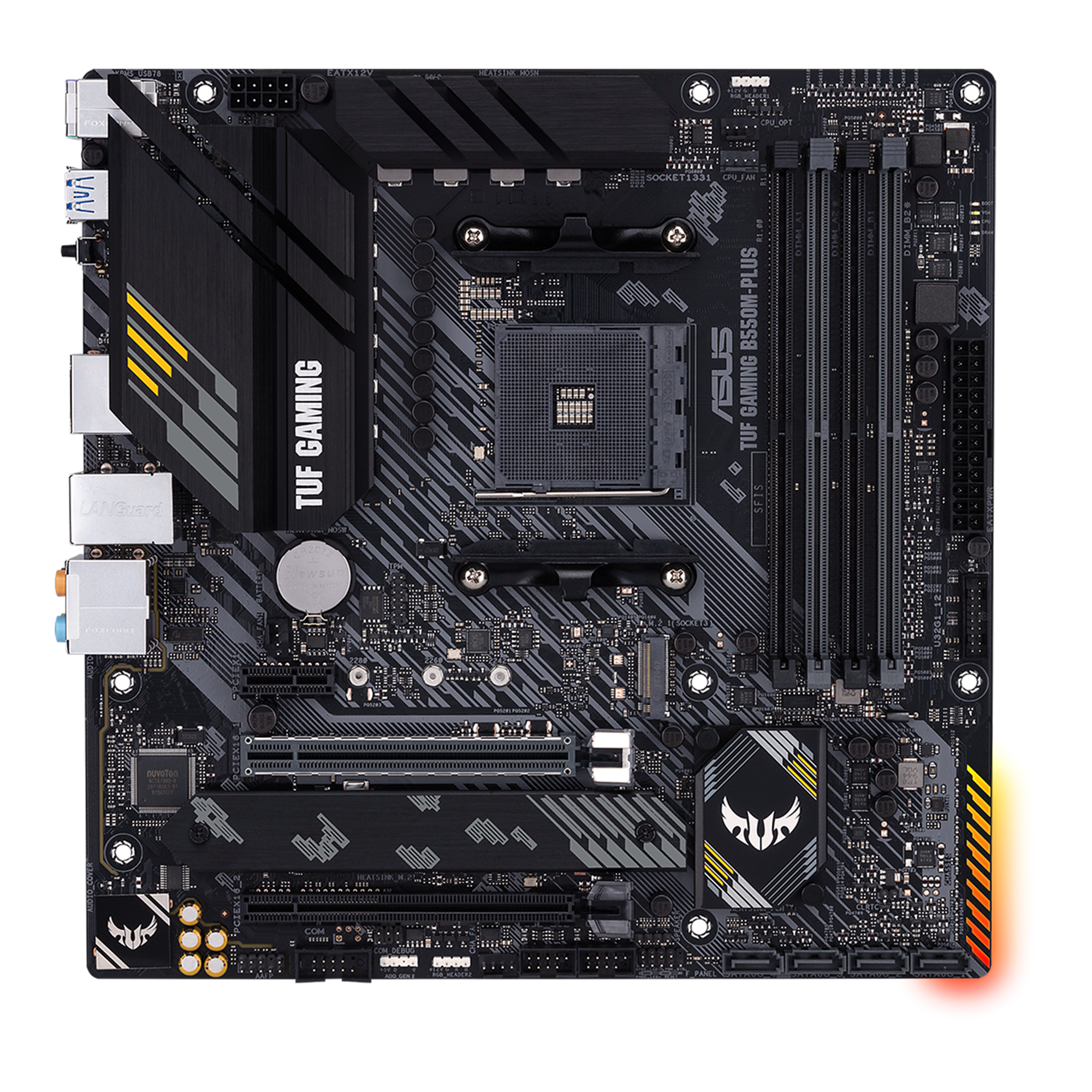 Дънна платка Asus Motherboard TUF GAMING B550M-PLUS / 90MB14A0-M0EAY0 - Black - PN 90MB14A0-M0EAY0