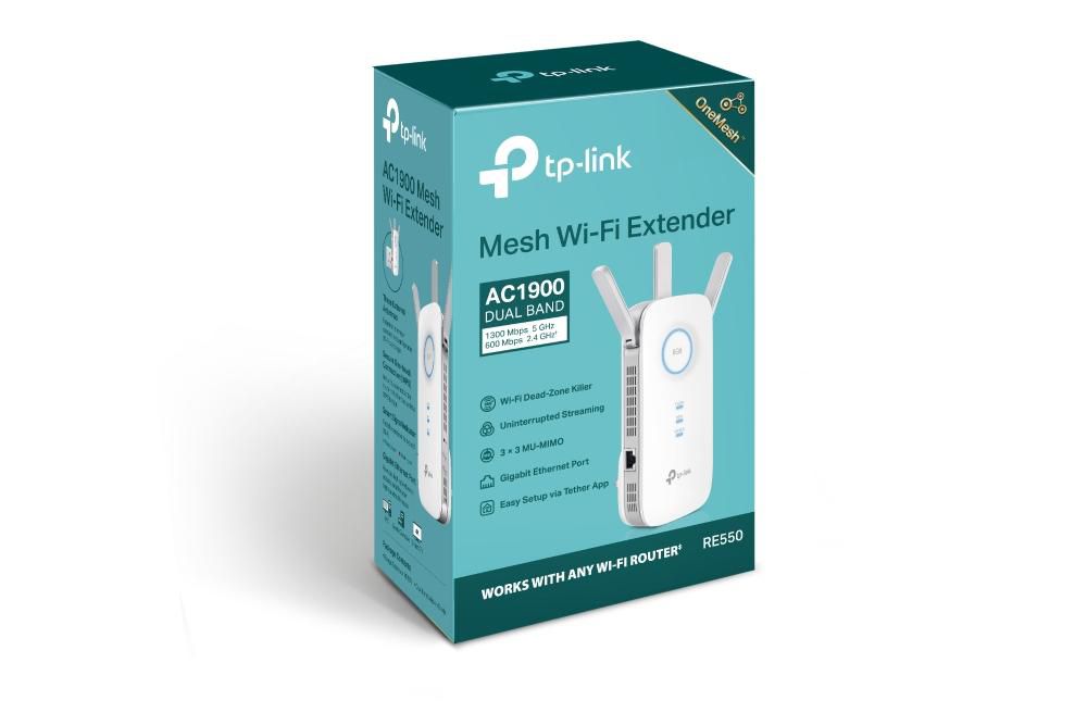 Разширител на обхват TP-LINK Repeater RE550 / RE550 - White - PN RE550