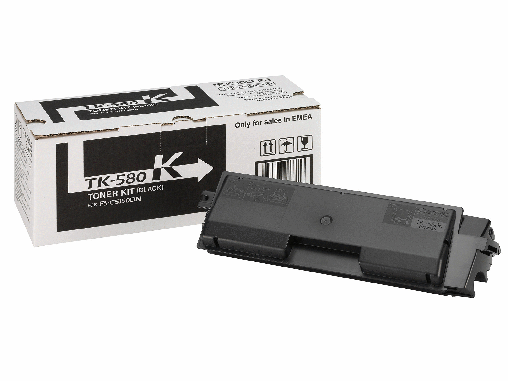 Тонер касета за Kyocera FS-C5150DN/ECOSYS P6021cdn - Toner - TK-580K (TK580K) / 1T02KT0NL0 - Black - PN 1T02KT0NL0