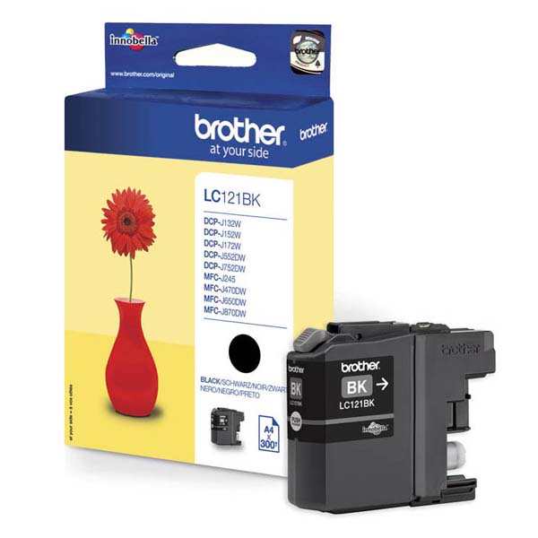 ГЛАВА ЗА BROTHER DCP J132W/J152W/J172W/552DW/J752DW/MFC J245/J470DW/J650DW/J870DW - Black - PN LC121BK (LC-121BK)