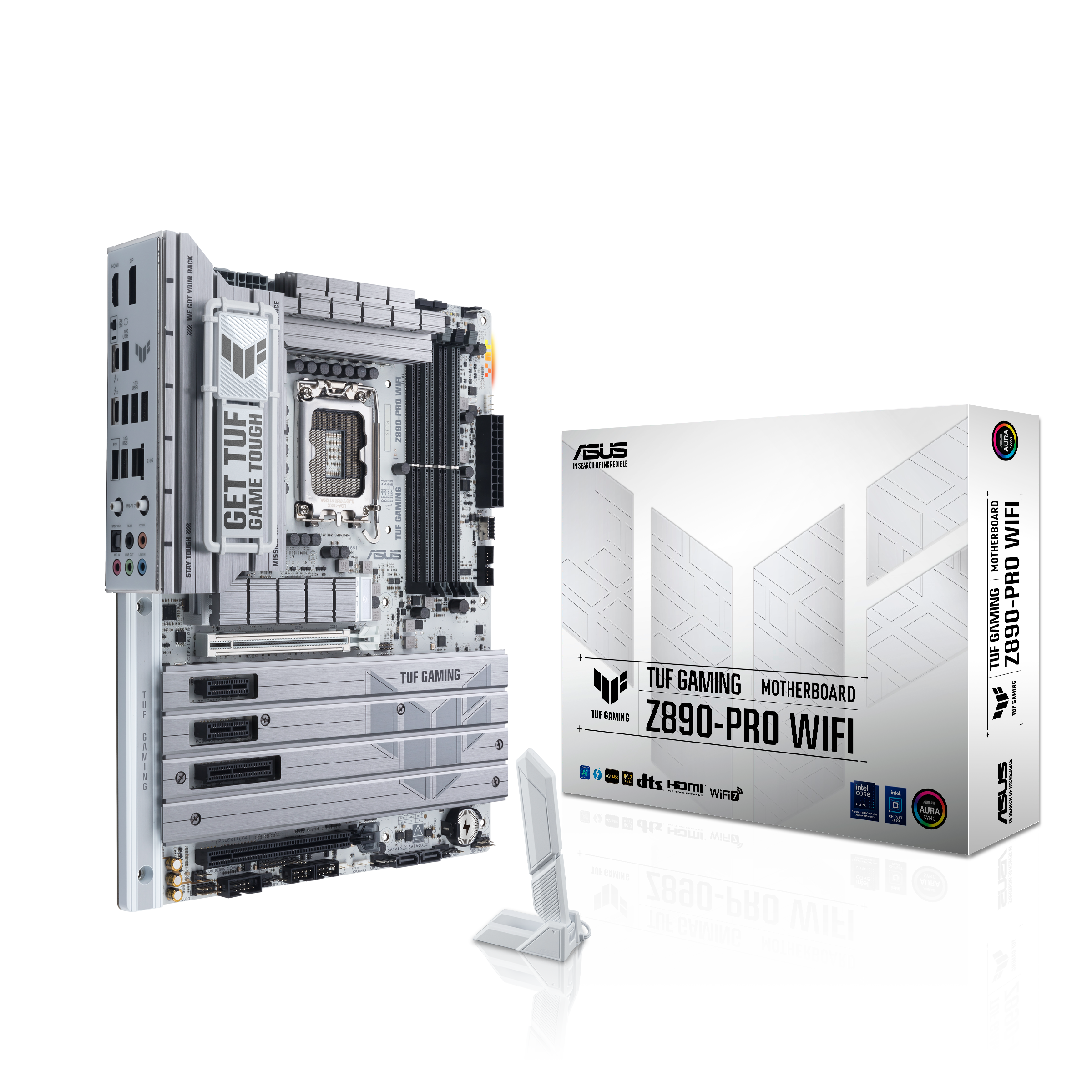 Дънна платка Asus Motherboard TUF Gaming Z890-Pro WiFi / 90MB1IR0-M0EAY0 - White - PN 90MB1IR0-M0EAY0