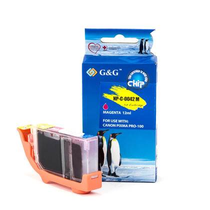 ГЛАВА ЗА CANON PIXMA PRO 100 - Magenta - ink tank - WITH CHIP / С ЧИП - /42/ - CLI-42M (CLI42M) - 6386B001 - PN NC-C-0042M/C - G&G