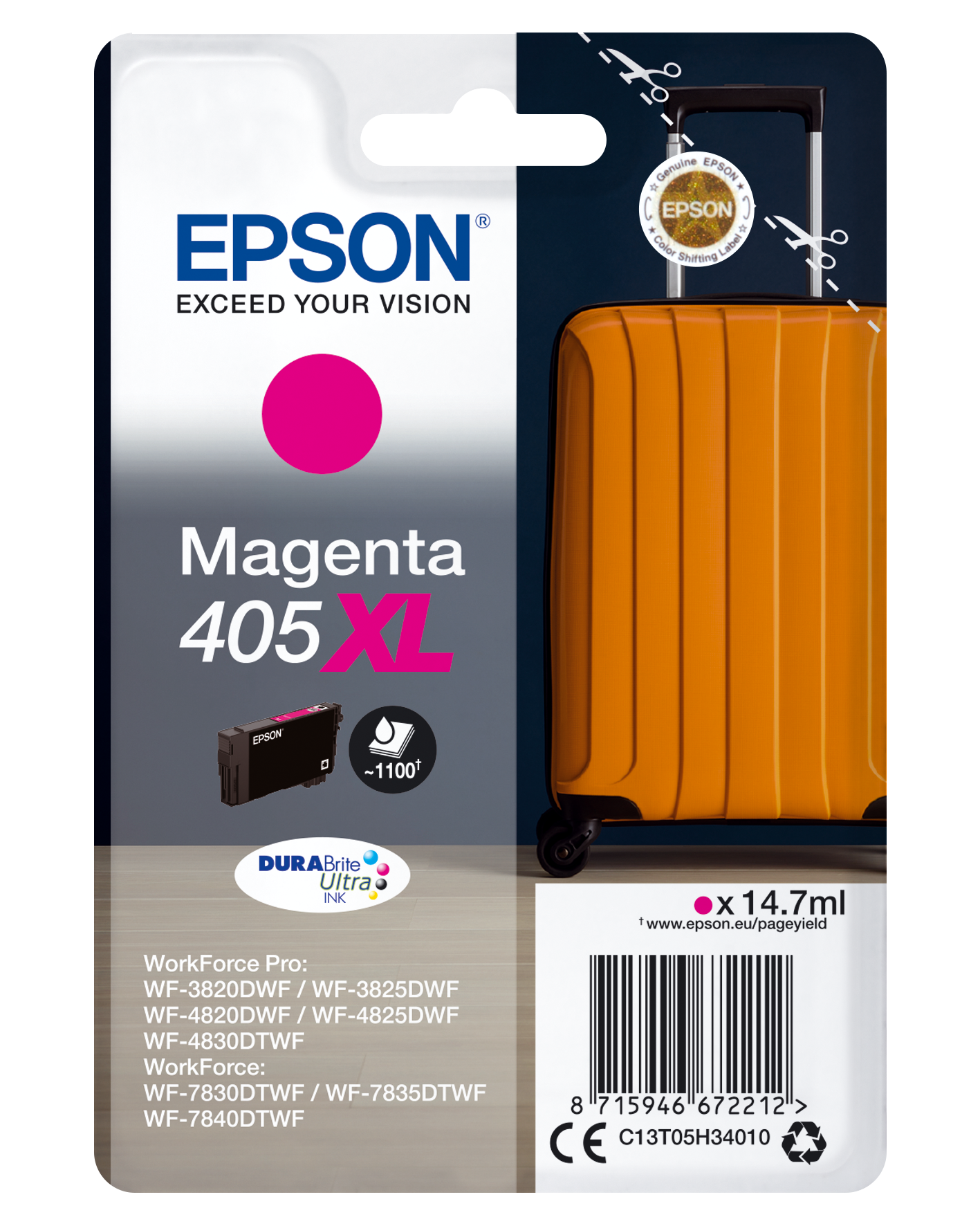 Глава за Epson WorkForce Pro WF3800/WF4800/WF7800 Series - Ink - /405XL/ / C13T05H34010 - Magenta - XL - PN C13T05H34010