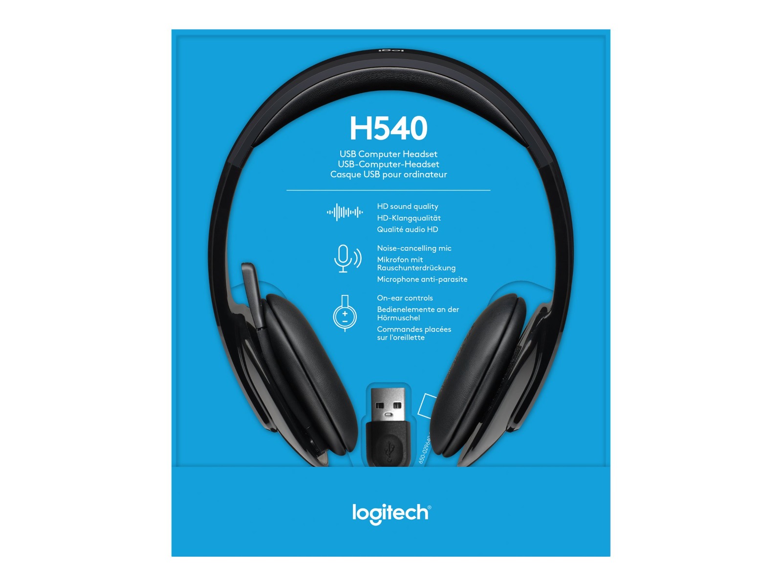 Слушалки Logitech Headset H540 / 981-000480 Black - PN 981-000480