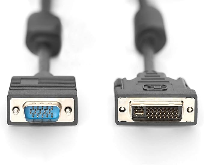 КАБЕЛ DIGITUS - DVI-I 24+5  to DSUB 15 pin - 2,0 m - Black - PN AK-320300-020-S