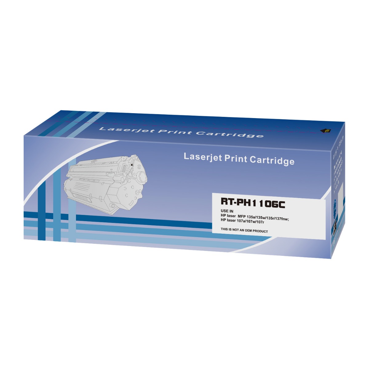 КАСЕТА ЗА HP Laser MFP 135/137/107 - WITH CHIP / С ЧИП -  /106A/ - W1106A - PN NT-PH1106C - BLUE BOX/WHITE BOX