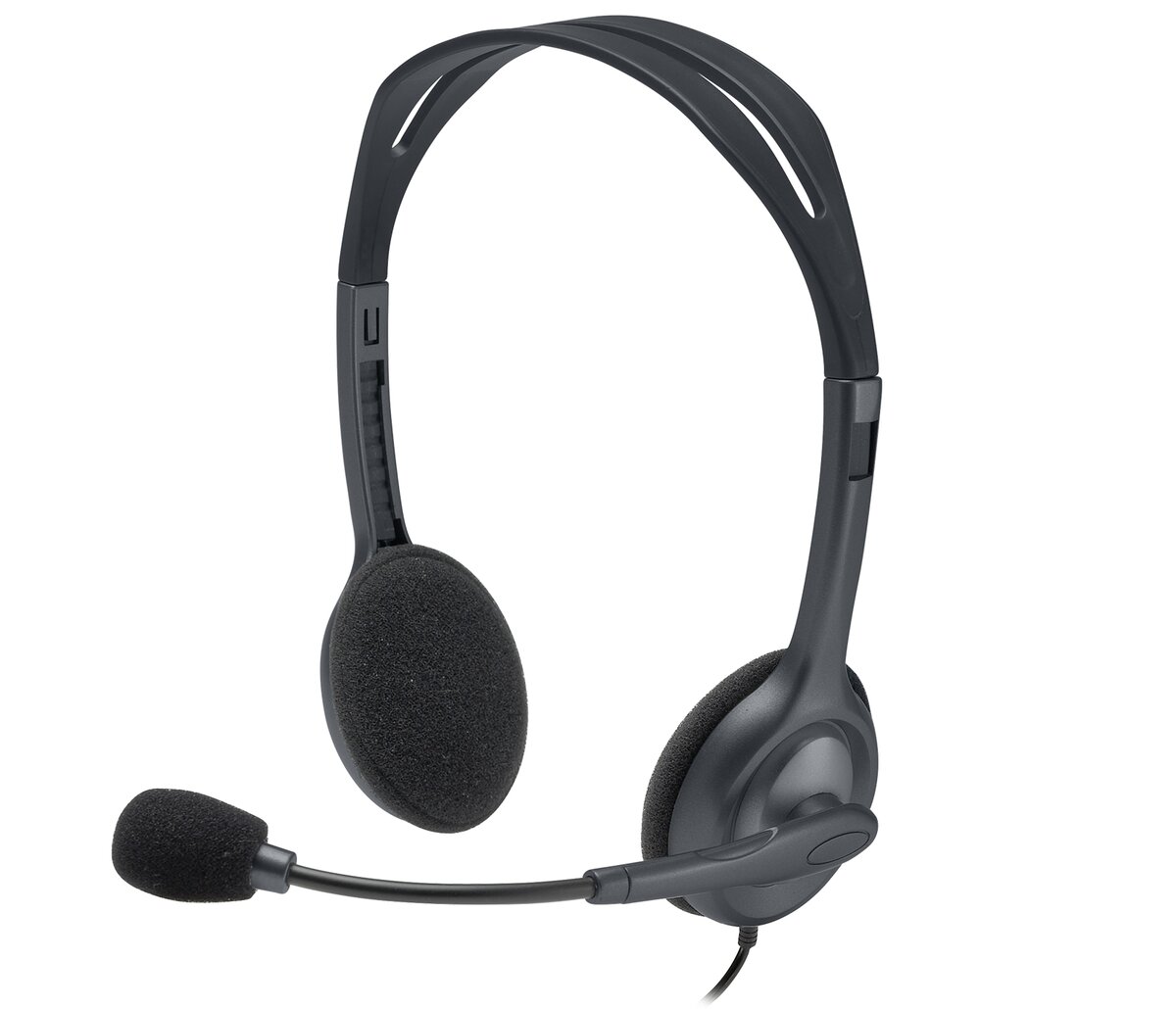 СЛУШАЛКИ LOGITECH H111 - Wired - Black - PN 981-000593